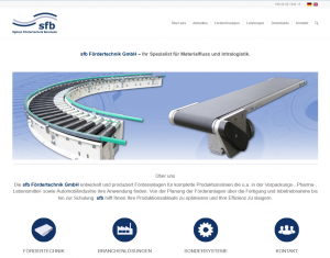sfb Fördertechnik Webpage